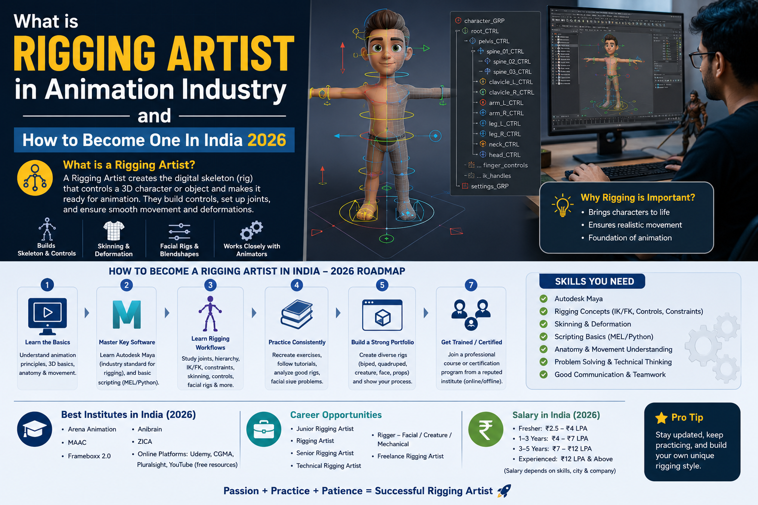 What is a Rigging Artist in the Animation Industry and How to Become One in India